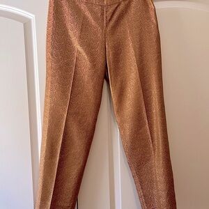 J Crew Silk Cropped Pants, Size 4, copper and Gorgeous!